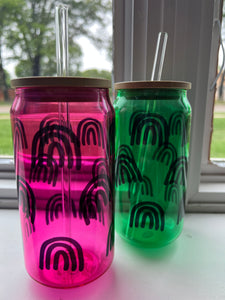 16 oz Rainbow Libby Glass (Multiple Colors)