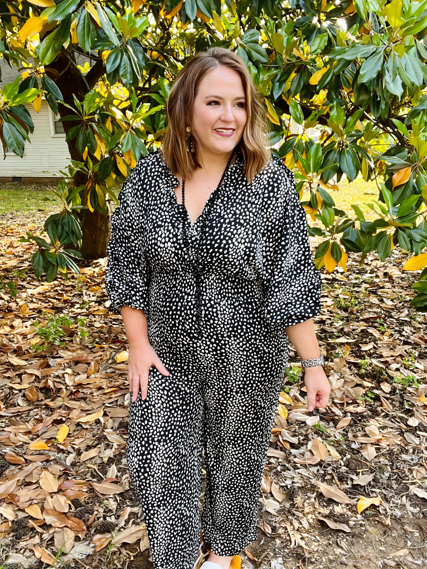 Fayth Spotted Jumpsuit