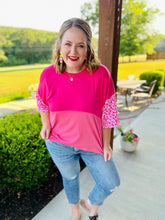 Load image into Gallery viewer, Catie Colorblock Leopard Tee