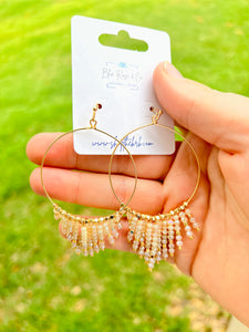 Beaded Tassel Earrings (Multiple Colors)