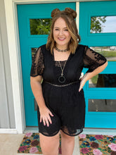 Load image into Gallery viewer, Andrea Black Lace Romper