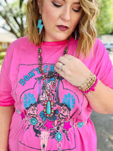 Load image into Gallery viewer, Darlin’ Hot Pink T-Shirt Dress