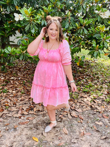 Carli Pink Corduroy Dress