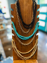 Load image into Gallery viewer, Three Strand Beaded Necklace (Multiple Colors)