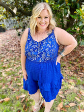 Load image into Gallery viewer, Raquel Royal Blue Romper