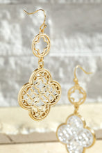 Load image into Gallery viewer, Double Filigree Drop Earrings (Multiple Colors)
