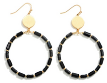 Load image into Gallery viewer, Gold Beaded Earrings (Multiple Colors)