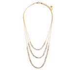 Gold Layered Beaded Necklace (Multiple Colors)