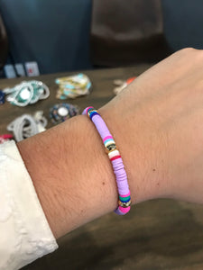 Rubber Beaded Bracelets (Multiple Colors)