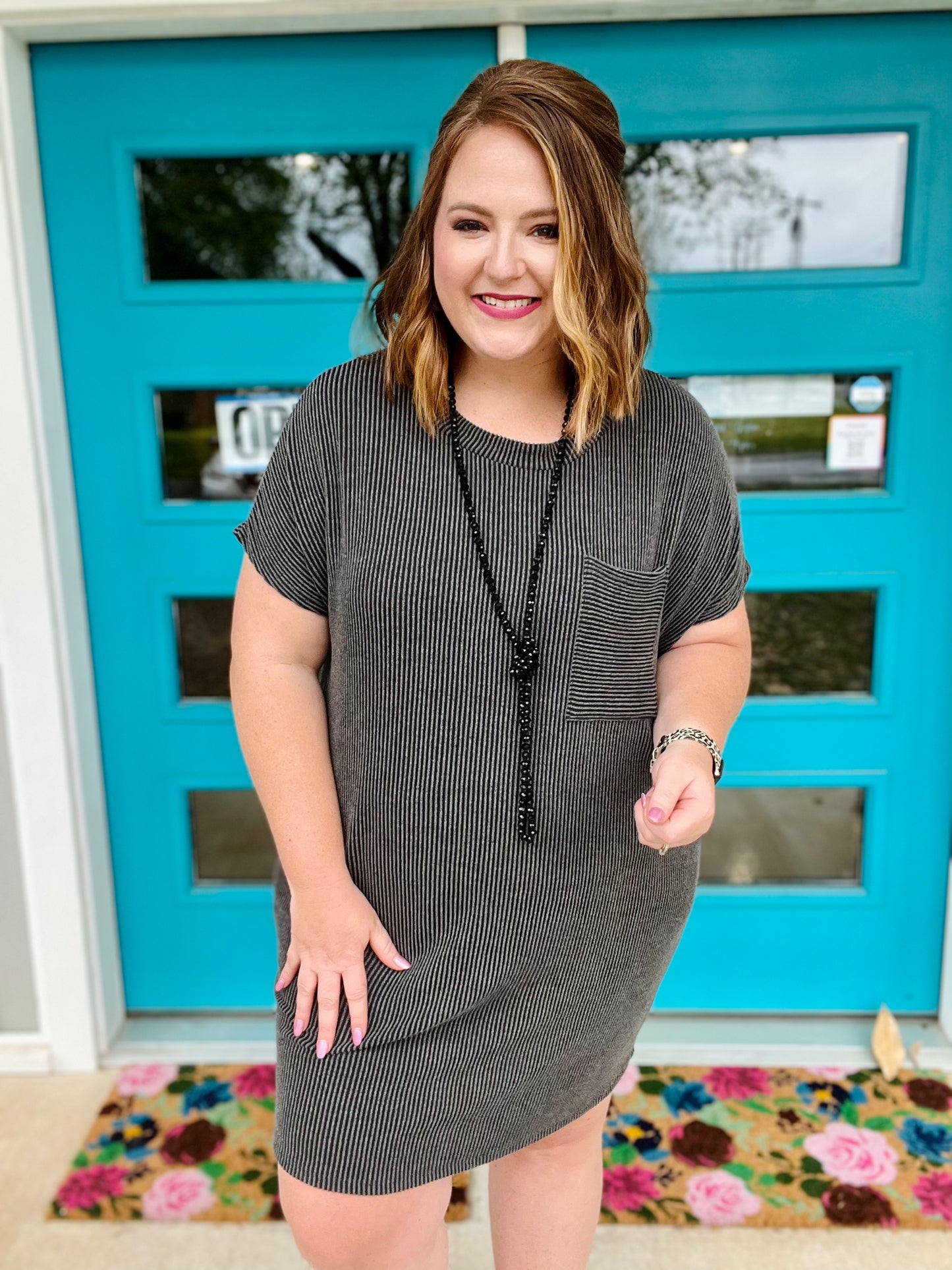 Charity Charcoal Tshirt Dress