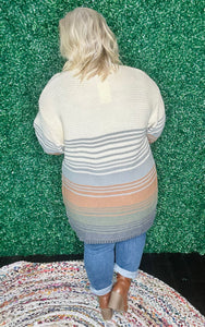 Louise Mixed Color Knit Cardigan
