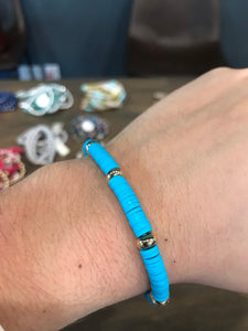 Rubber Beaded Bracelets (Multiple Colors)