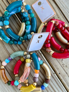 Acrylic Beaded Bracelets (Multiple Colors)