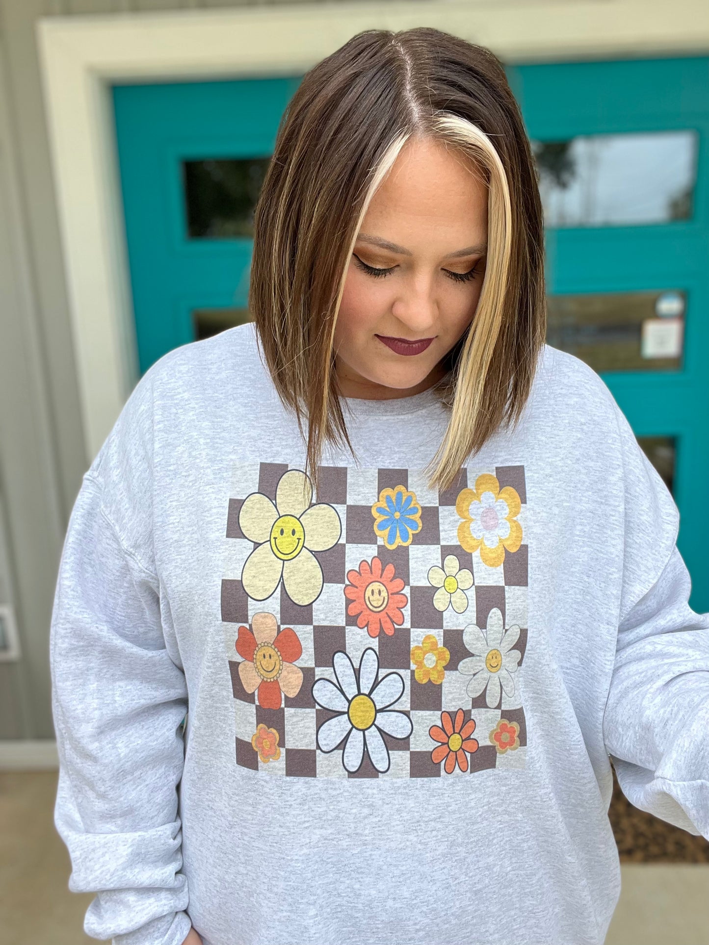 Fall Retro Floral Sweatshirt