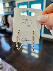 Mini Heart Metal Hoops (Multiple Colors)