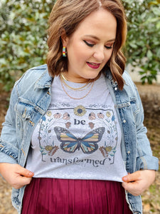 Be Transformed Graphic Tee on Heathered Gray
