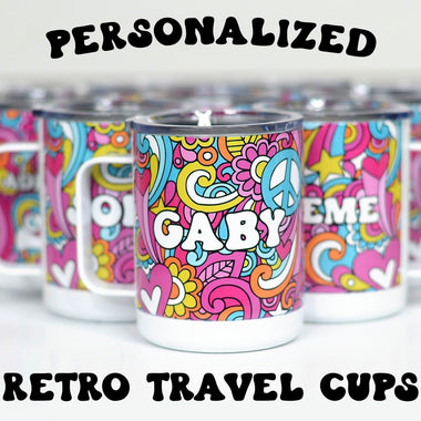 Personalized Retro Travel Mugs