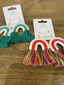 Macrame Rainbow Earrings (Multiple Colors)