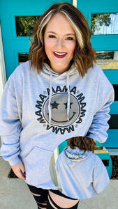 Mama Smiley Hoodie with Printed Hood