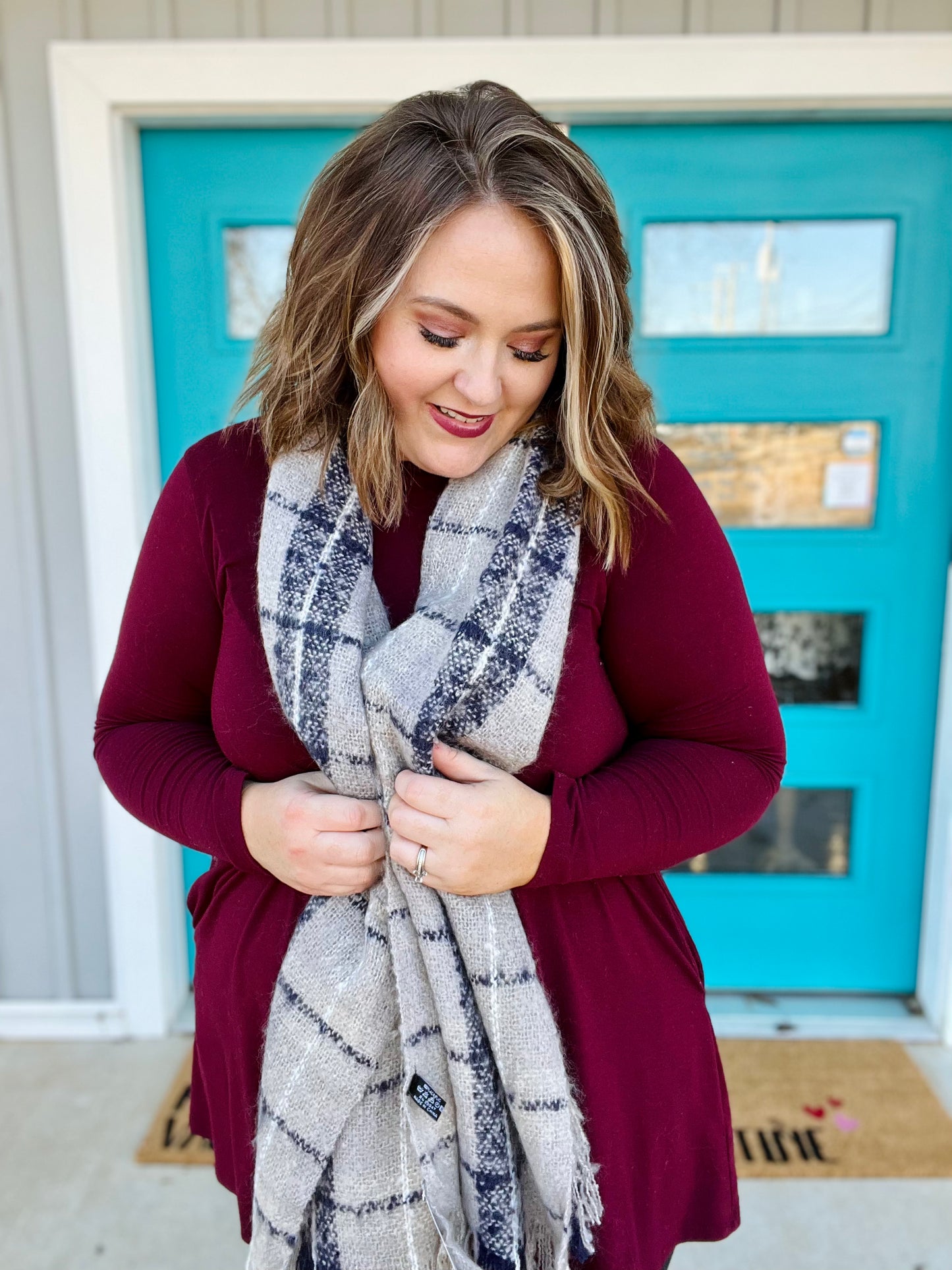 Portia Blanket Scarf Multiple Colors Blue Rose Co