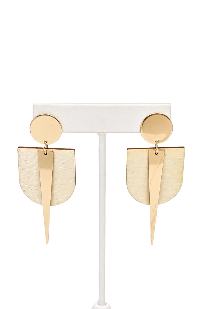 Wooden Drop Earrings