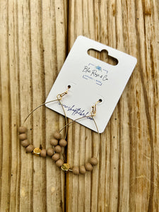 Leila Wooden Bead Earrings