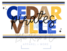 Load image into Gallery viewer, Airedale Colorblock Tee (Multiple School Options)