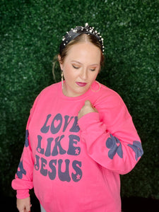 Love like Jesus Sweatshirt with Daisy Detail