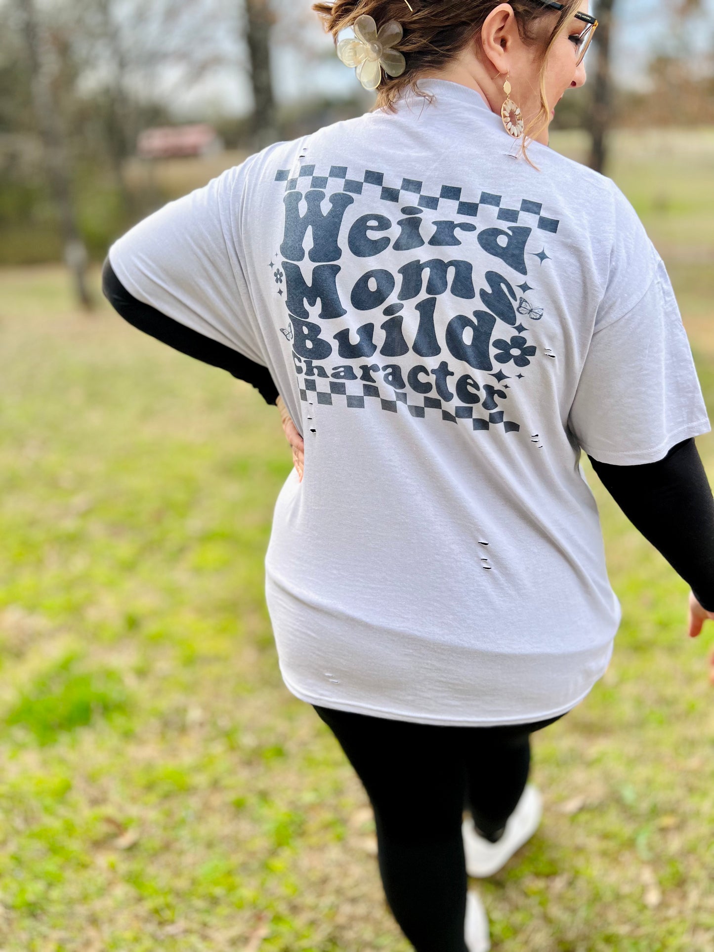 Weird Moms Graphic Tee on Gray