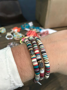 Rubber Beaded Bracelets (Multiple Colors)