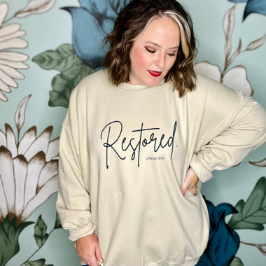 Restored Sweatshirt on Cream
