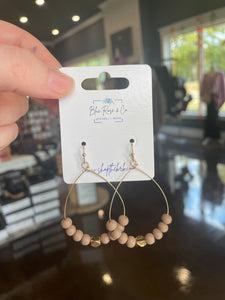 Leila Wooden Bead Earrings