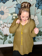 Load image into Gallery viewer, Dusty Olive Waffle Top