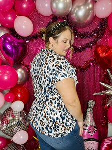 Lana Leopard Flutter Top