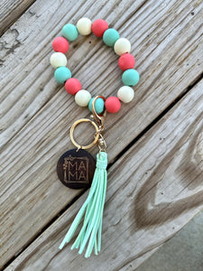 Mama Wooden Keychain (Multiple Colors)