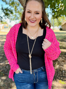 Pink Confetti Cardi