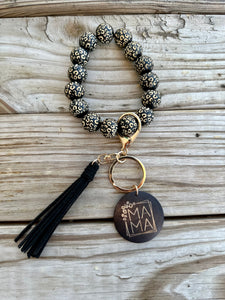 Mama Wooden Keychain (Multiple Colors)