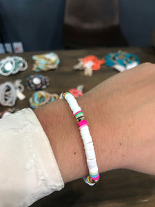 Rubber Beaded Bracelets (Multiple Colors)