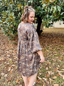 Brooke Leopard Print Babydoll Dress