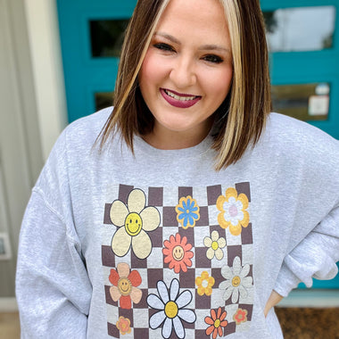 Fall Retro Floral Sweatshirt