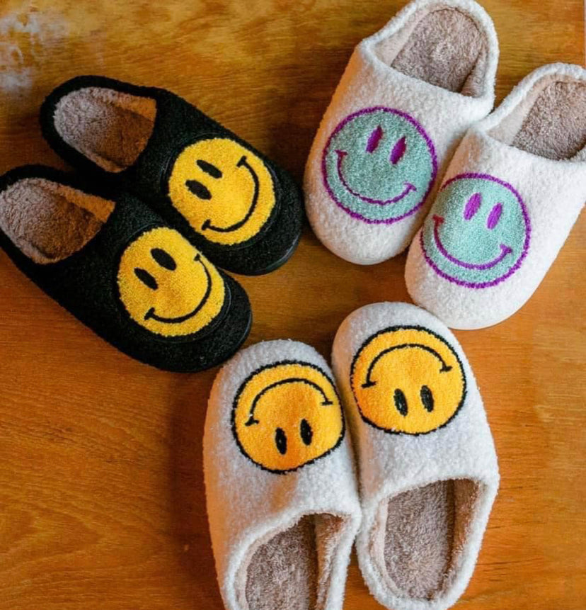 Happy Face Slippers (Multiple Colors)