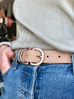 Gold Buckle Leather Belts