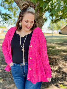Pink Confetti Cardi