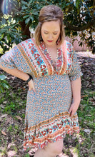 Load image into Gallery viewer, Paisley Mixed Print Midi Dress