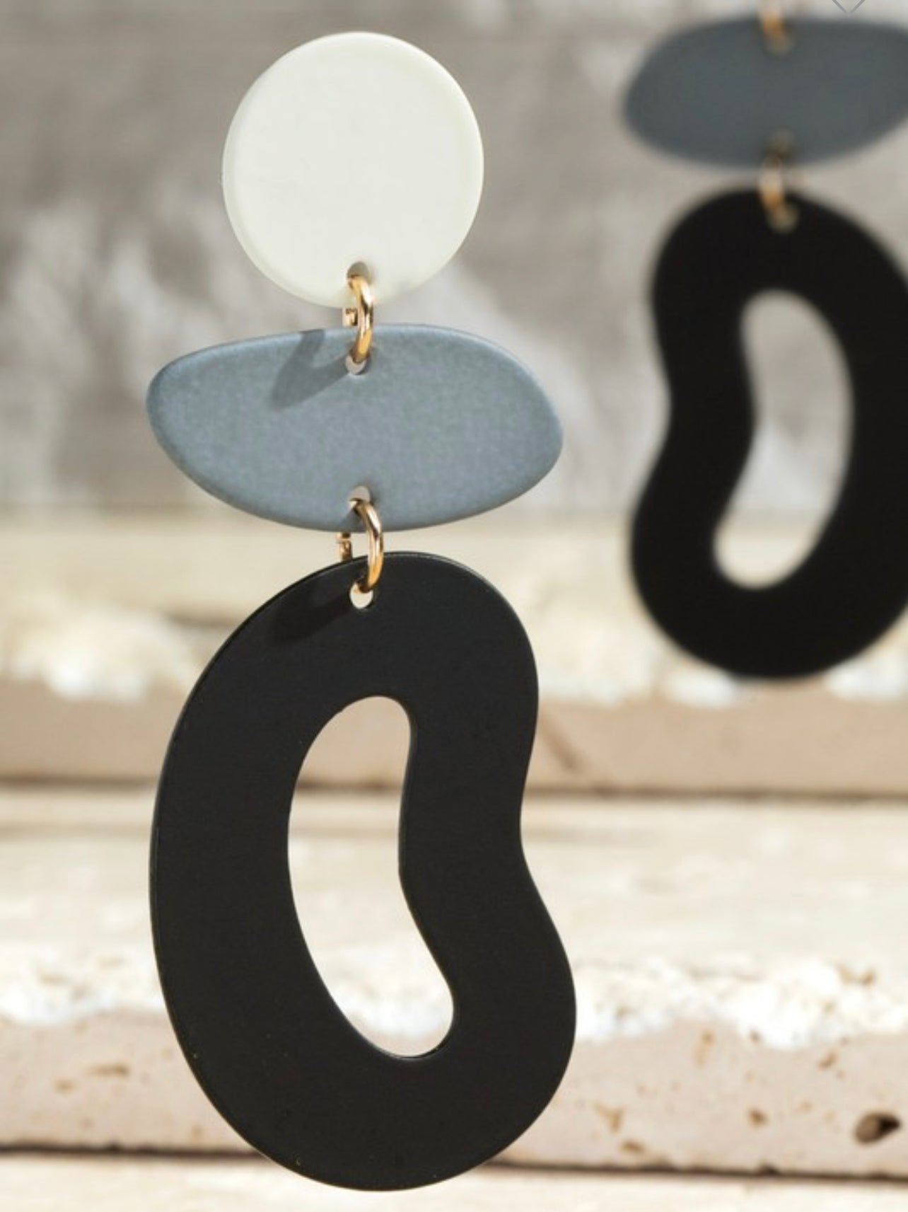 Trendy Geometric Tier Earrings (Multiple Colors)