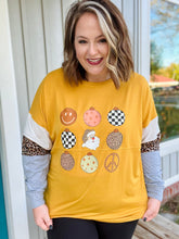 Load image into Gallery viewer, Ornament Christmas Tee on Long Sleeve Leopard Tee