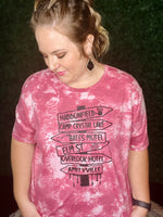 Scary Streets Graphic Tee on Pink Tie Dye