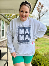 Load image into Gallery viewer, Mama Leopard Sweatshirt in Ash (with or without splatter)