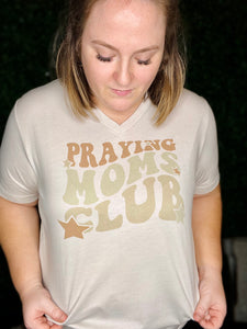 Praying Mom’s Club on Cream V-Neck