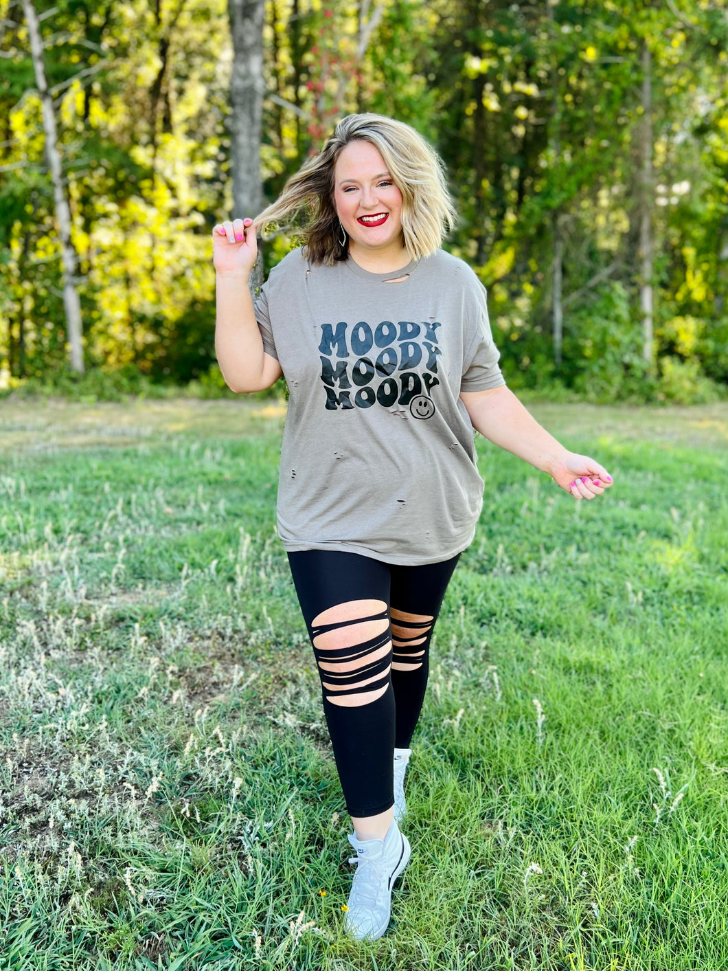 Moody Distressed Tee